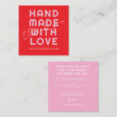 Elegant Minimalist Typography Simple Orange Square Quadratische Visitenkarte (Vorne/Hinten)