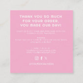 Elegant Minimalist Typography Simple Orange Square Quadratische Visitenkarte (Rückseite)