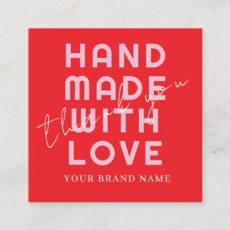 Elegant Minimalist Typography Simple Orange Square Quadratische Visitenkarte