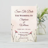 Elegant Minimalist Typography Wedding Save The Date (Stehend Vorderseite)