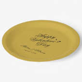 Elegant Minimalist Valentine’s Day Love Themed Pappteller (Schrägansicht)