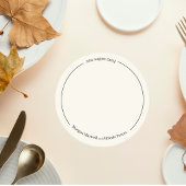 Elegant Minimalist Wedding Coaster Runder Pappuntersetzer