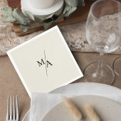 Elegant Minimalist Wedding Cocktail Napkin Serviette