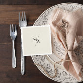 Elegant Minimalist Wedding Cocktail Napkin Serviette