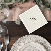 Elegant Minimalist Wedding Cocktail Napkin Serviette