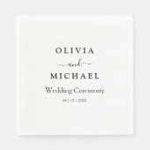 Elegant Minimalist Wedding Dark Green Classic Chic Serviette (Vorderseite)