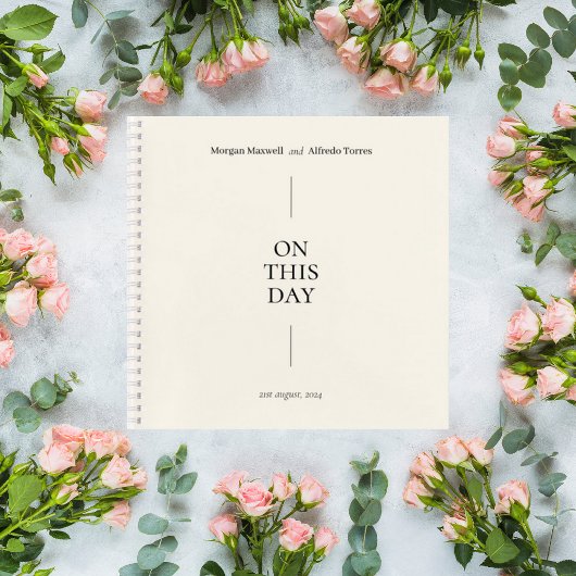 Elegant Minimalist Wedding Guest Book Notizblock