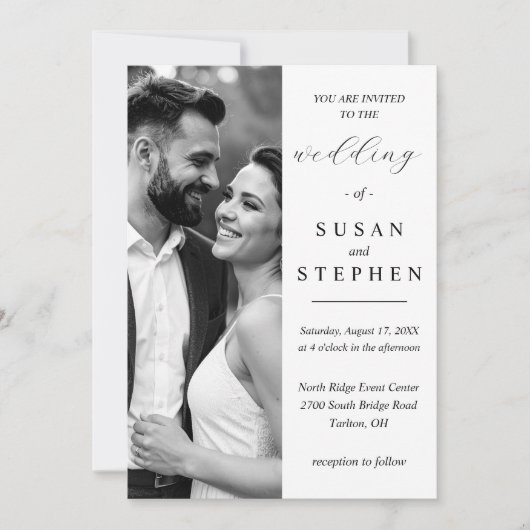 Elegant Minimalist Wedding Invitation Card Einladung (Vorderseite)