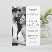 Elegant Minimalist Wedding Invitation Card Einladung (Stehend Vorderseite)