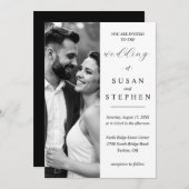 Elegant Minimalist Wedding Invitation Card Einladung (Vorne/Hinten)