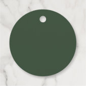 Elegant Minimalist Wedding Invitation Dark Green  Geschenkanhänger (Rückseite)