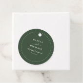 Elegant Minimalist Wedding Invitation Dark Green  Geschenkanhänger (Beispiel)