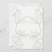 Elegant Minimalist Wedding Invitation Einladung (Rückseite)