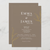 Elegant Minimalist Wedding Invitation | Modern Einladung (Vorne/Hinten)