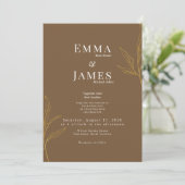 Elegant Minimalist Wedding Invitation | Modern Einladung (Stehend Vorderseite)