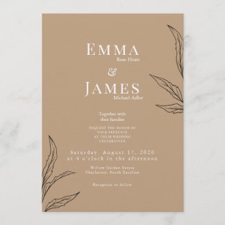 Elegant Minimalist Wedding Invitation | Modern Einladung