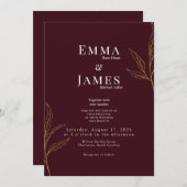 Elegant Minimalist Wedding Invitation | Modern Einladung (Vorne/Hinten)