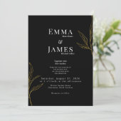 Elegant Minimalist Wedding Invitation | Modern Einladung (Stehend Vorderseite)