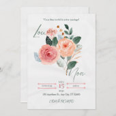 Elegant Minimalist Wedding Invitation Save The Date (Vorne/Hinten)