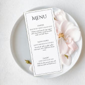 Elegant Minimalist Wedding Menu Card Menükarte