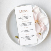 Elegant Minimalist Wedding Menu Card Menükarte