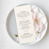 Elegant Minimalist Wedding Menu Menükarte