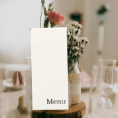Elegant Minimalist Wedding Menu Menükarte