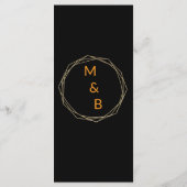 Elegant Minimalist Wedding Menu Menükarte (Rückseite)