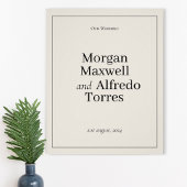 Elegant Minimalist Wedding Poster