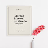 Elegant Minimalist Wedding Poster