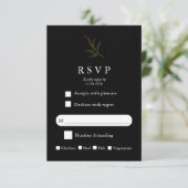 Elegant Minimalist Wedding RSVP Card Modern Simple (Stehend Vorderseite)