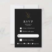 Elegant Minimalist Wedding RSVP Card Modern Simple Karte (Vorderseite)