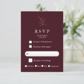 Elegant Minimalist Wedding RSVP Card Modern Simple Karte (Stehend Vorderseite)