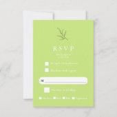 Elegant Minimalist Wedding RSVP Card Modern Simple Karte (Vorderseite)