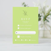 Elegant Minimalist Wedding RSVP Card Modern Simple Karte (Stehend Vorderseite)