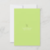 Elegant Minimalist Wedding RSVP Card Modern Simple Karte (Rückseite)