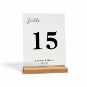 Elegant Minimalist Wedding Table Number Acrylschild