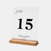 Elegant Minimalist Wedding Table Number Acrylschild (Winkel)