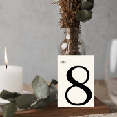 Elegant Minimalist Wedding Table Number Card Tischnummer