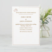 Elegant Minimalist Wedding Template with Rings Einladung (Stehend Vorderseite)