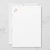 Elegant Minimalist Wedding Template with Rings Einladung (Rückseite)