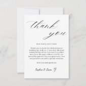 Elegant Minimalist Wedding Thank You Card Dankeskarte (Vorderseite)