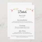 Elegant Minimalist Wedding Venue Details Card Einladung (Vorne/Hinten)