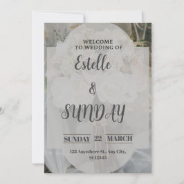Elegant Minimalist Wedding Welcome Sign Einladung