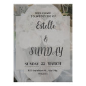 Elegant Minimalist Wedding Welcome Sign Poster (Vorderseite)