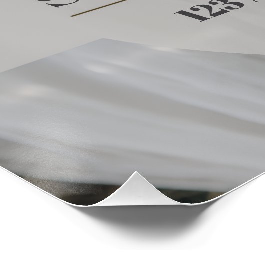 Elegant Minimalist Wedding Welcome Sign Poster (Ecke)