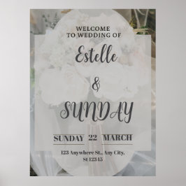 Elegant Minimalist Wedding Welcome Sign Poster