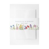 Elegant Minimalist Whimsical Wildflower Wedding Einladungsbanderole (Vorderseite Beispiel)