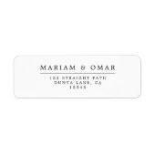 Elegant Minimalist White Return Address (Vorne)