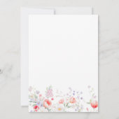 Elegant minimalist wildflower floral wedding einladung (Rückseite)